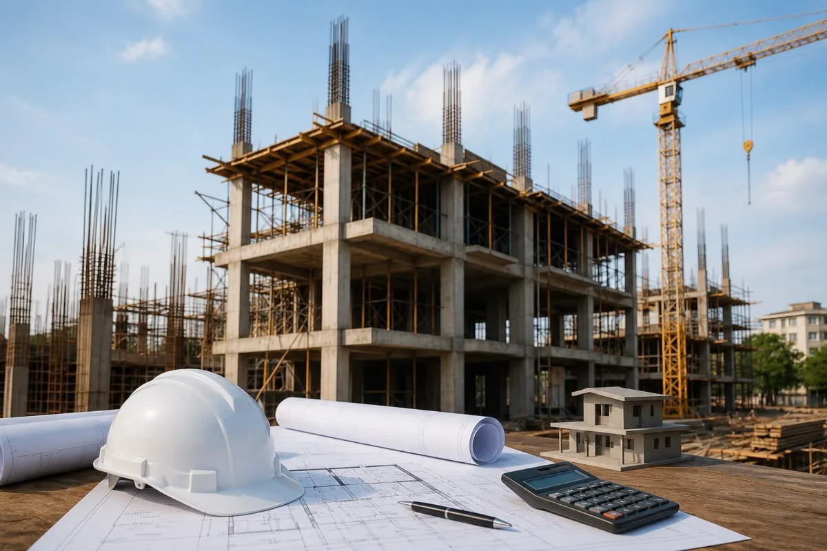 Multi-storey concrete structure under construction